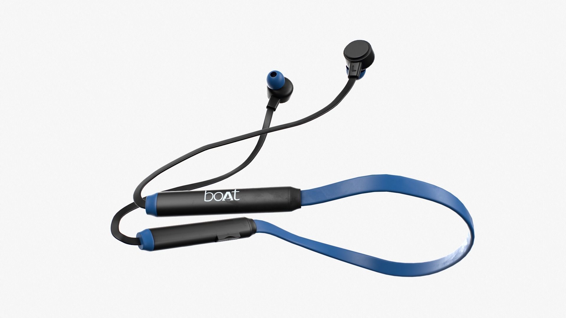 Boat103 bluetooth headphone in blue Low-poly 3D model_3