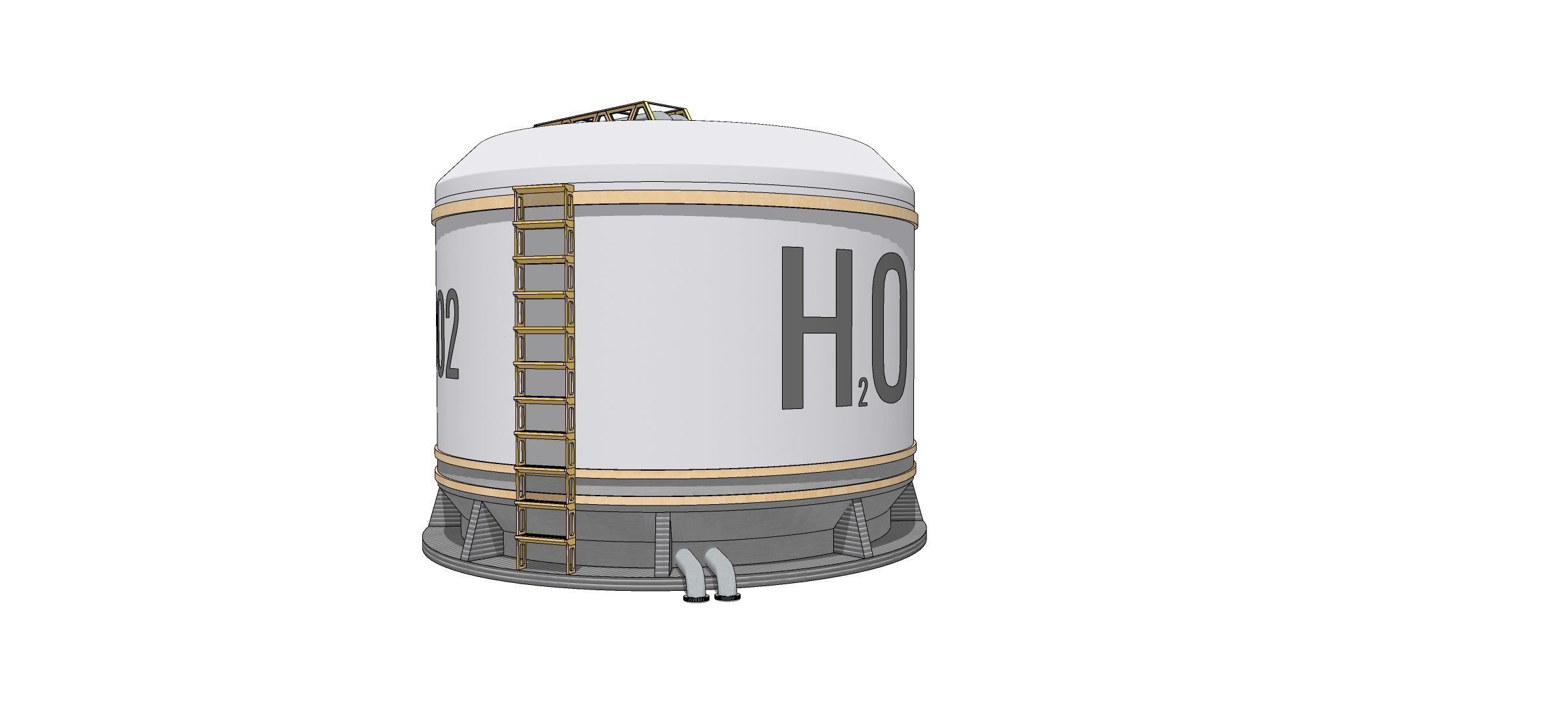 Sci fi Water Tank 002 3D model_13