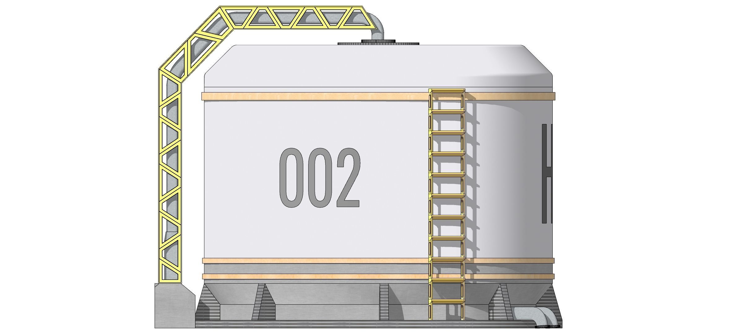 Sci fi Water Tank 002 3D model_4