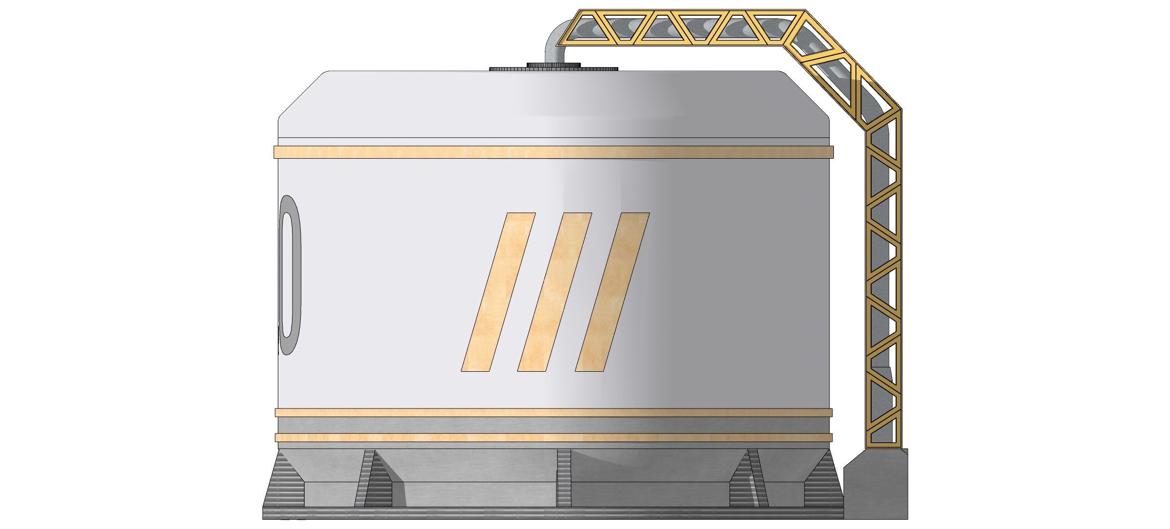 Sci fi Water Tank 002 3D model_7