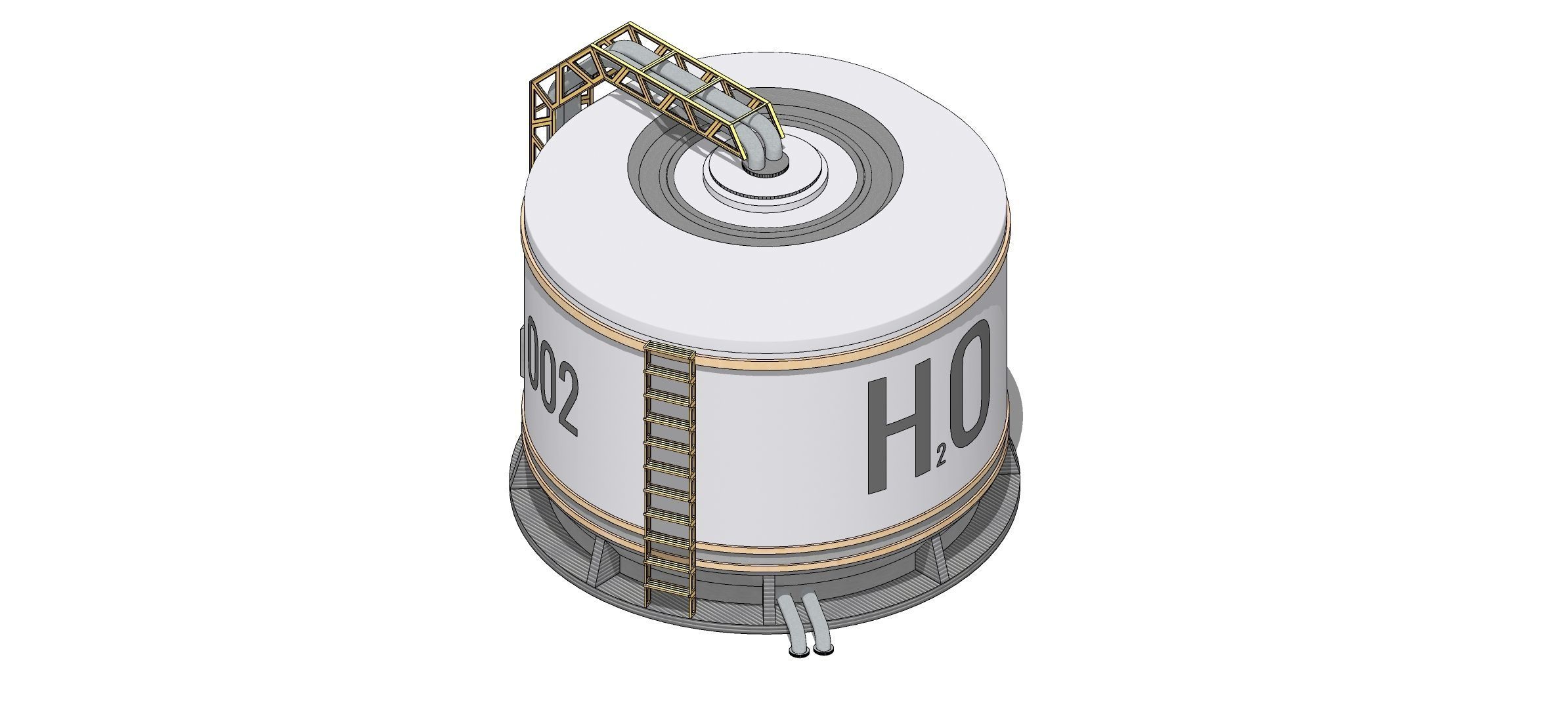 Sci fi Water Tank 002 3D model_10