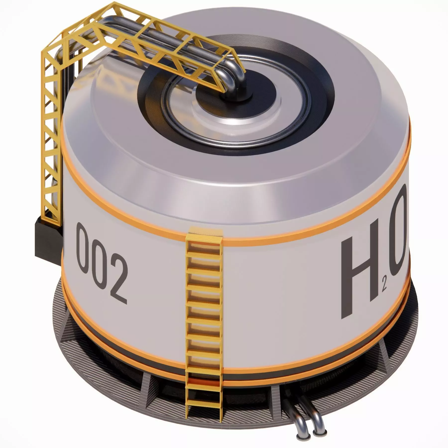 Sci fi Water Tank 002 3D model_0