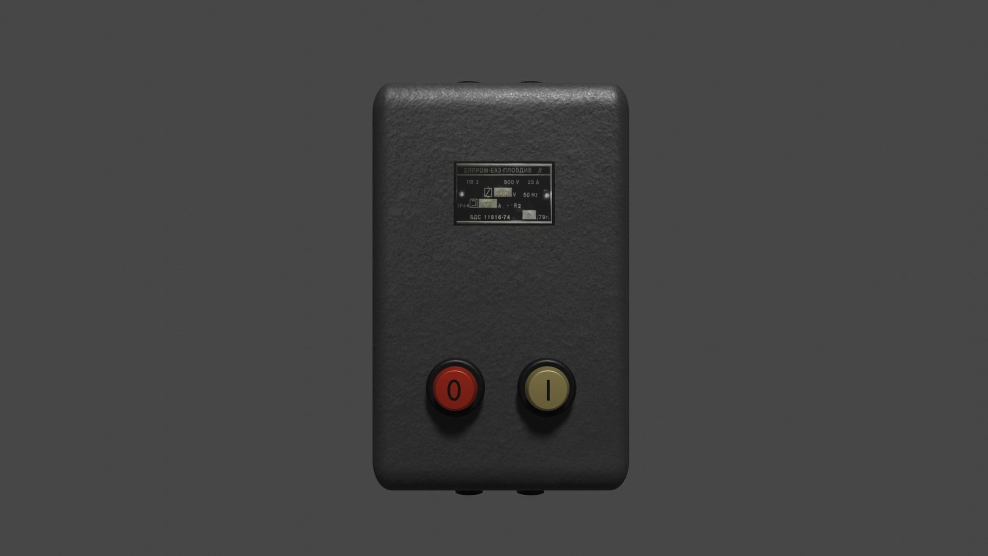 Industrial electric switch Free low-poly 3D model_1