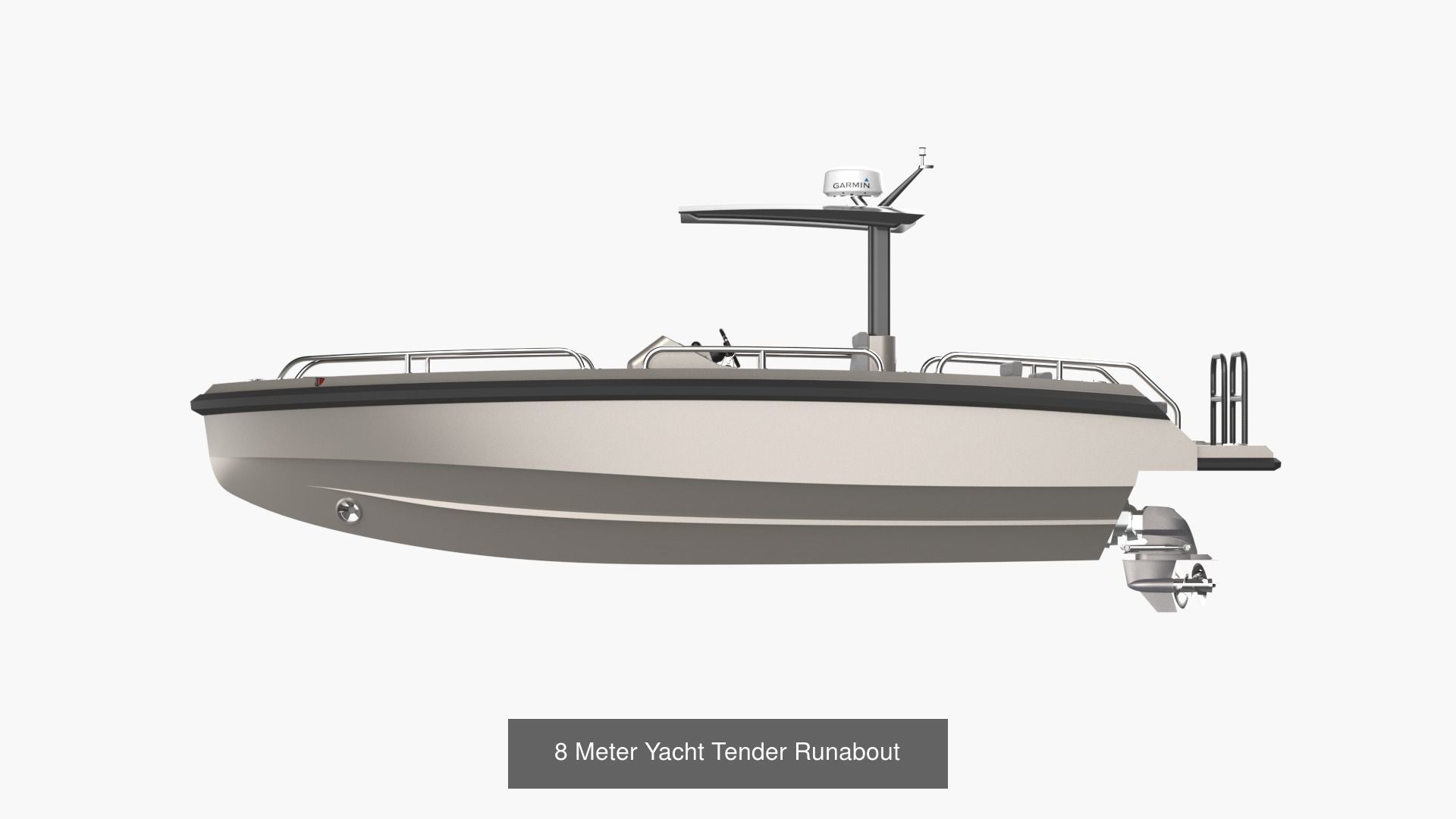 8 Meter Yacht Tender Runabout  3D Model Collection_2