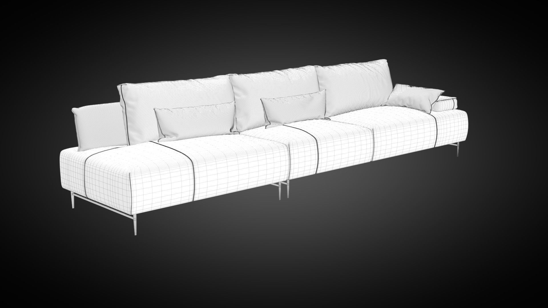Sofa Saks 3D model_3