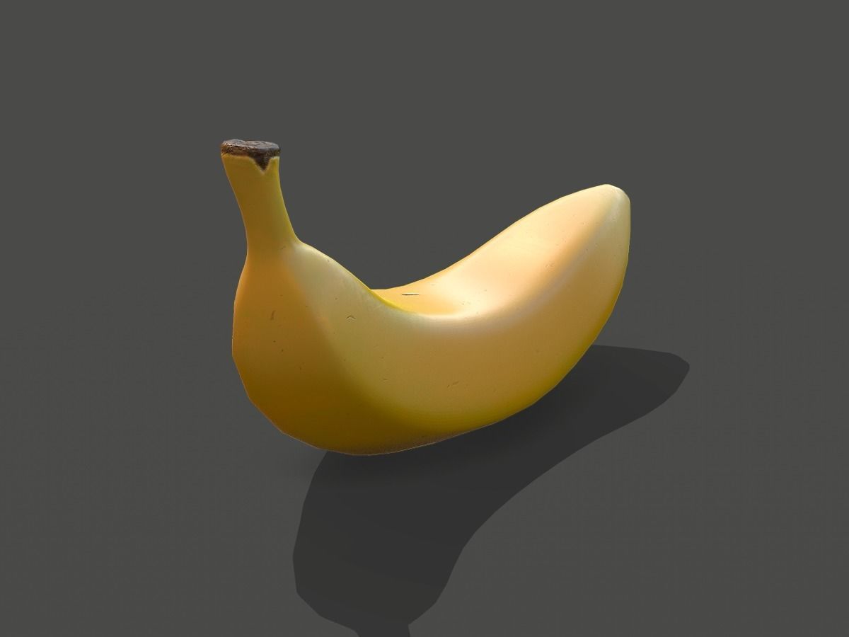 Banana Low Poly 3D modeling Low-poly 3D model_3