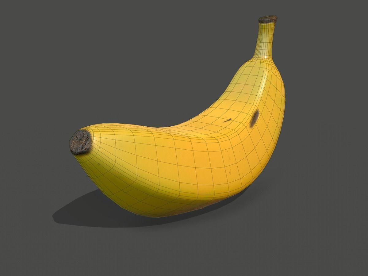 Banana Low Poly 3D modeling Low-poly 3D model_5