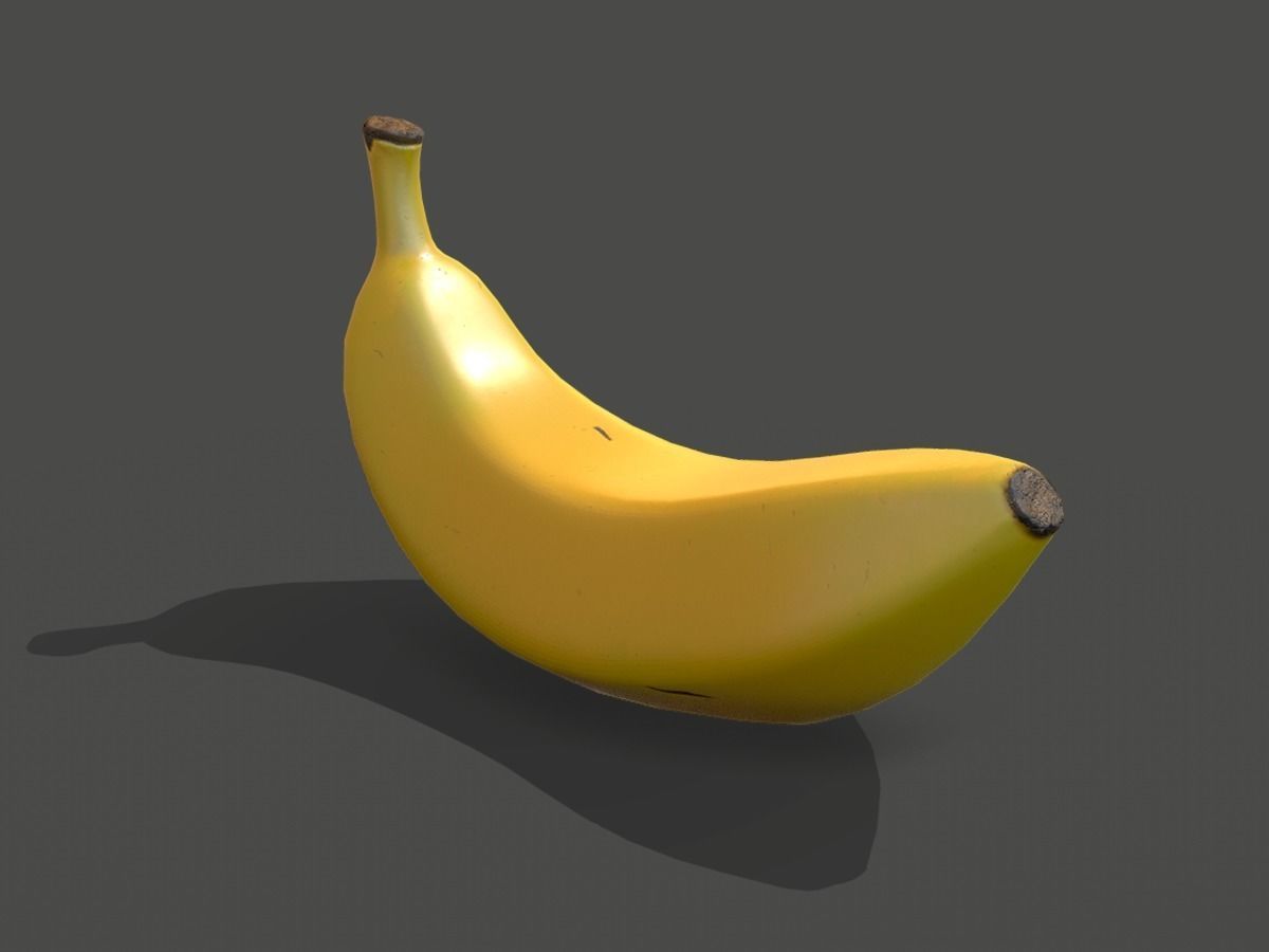 Banana Low Poly 3D modeling Low-poly 3D model_2