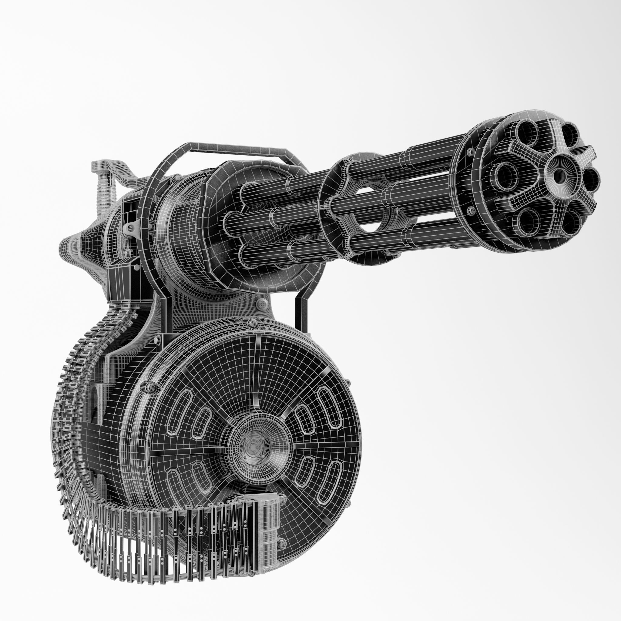 Minigun Fallout  3D model_2