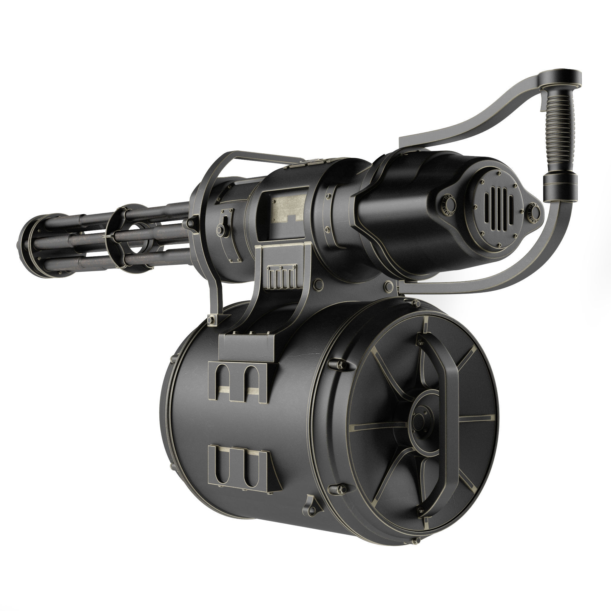 Minigun Fallout  3D model_1