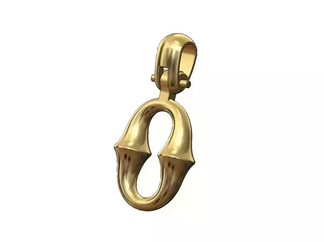 Organic chainlink motif pendant with bail