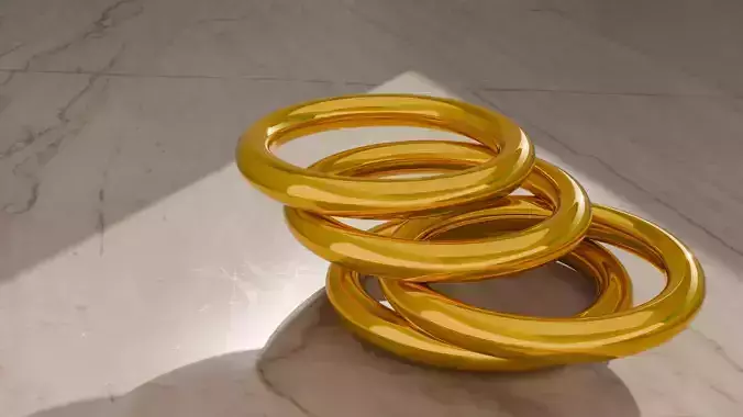 Bangles three gold rings