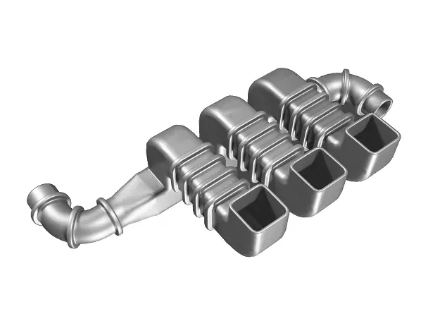 Classic Air Duct Low-poly 3D model_0