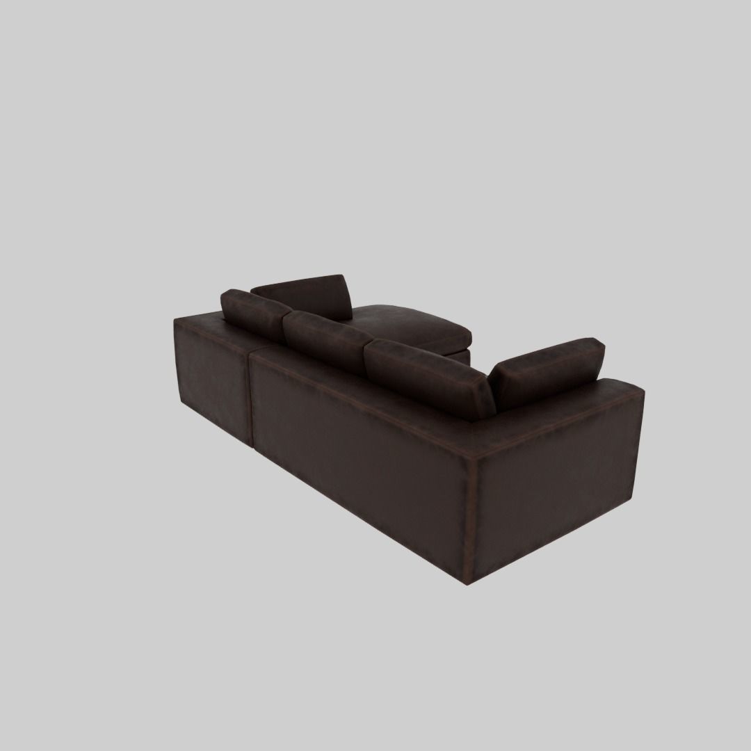 Leather sofa 3D model_8