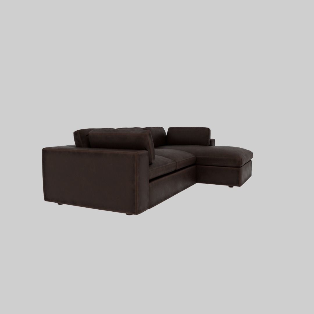Leather sofa 3D model_6
