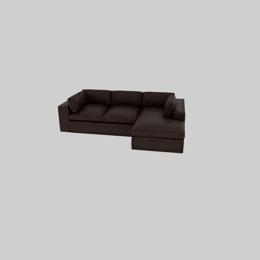 Leather sofa 3D model_1