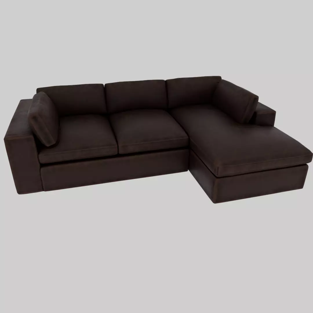 Leather sofa 3D model_0