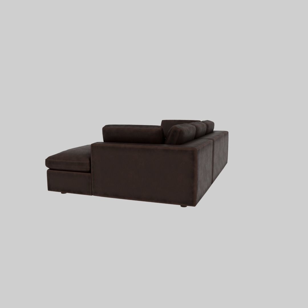 Leather sofa 3D model_9