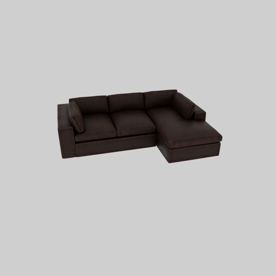 Leather sofa 3D model_4