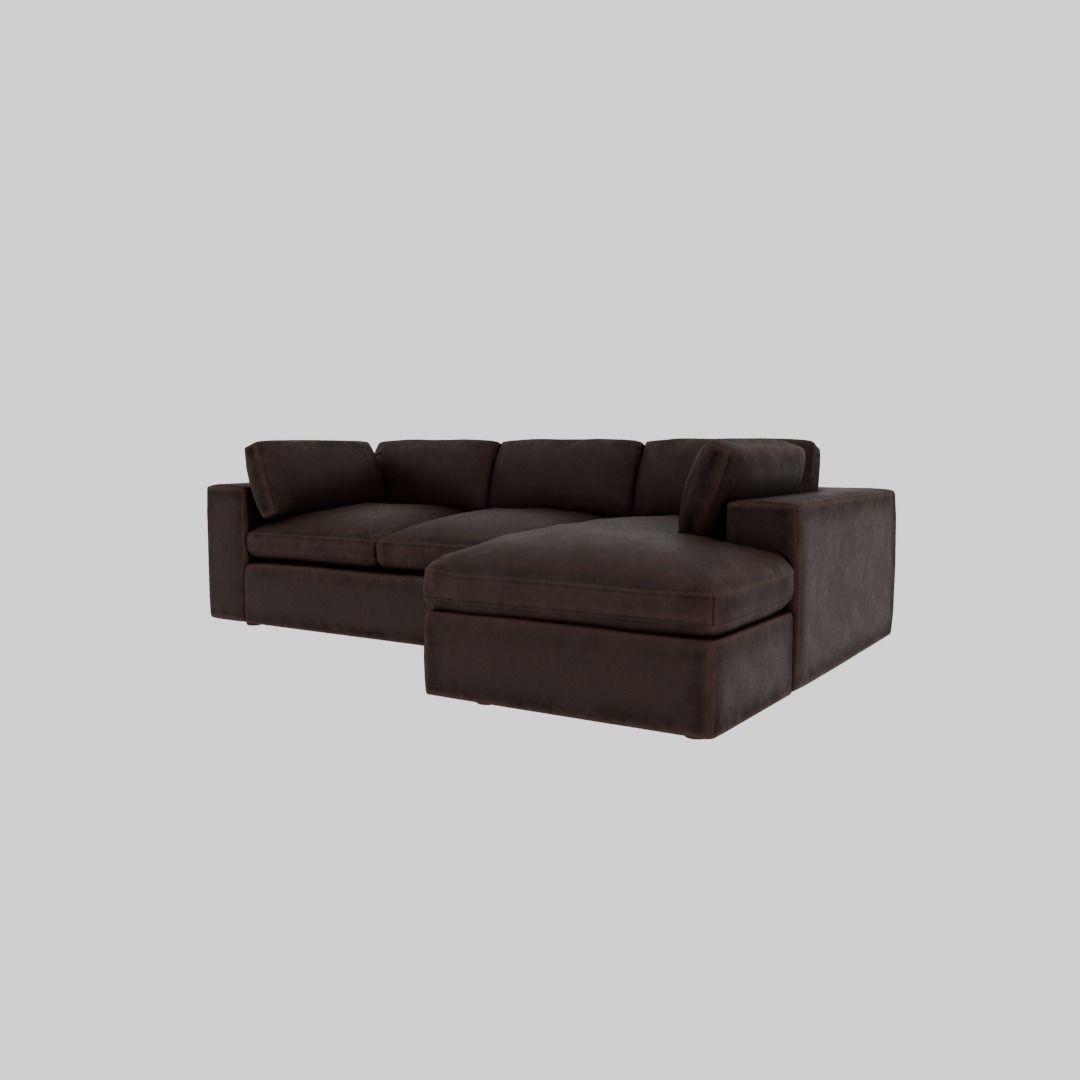 Leather sofa 3D model_5