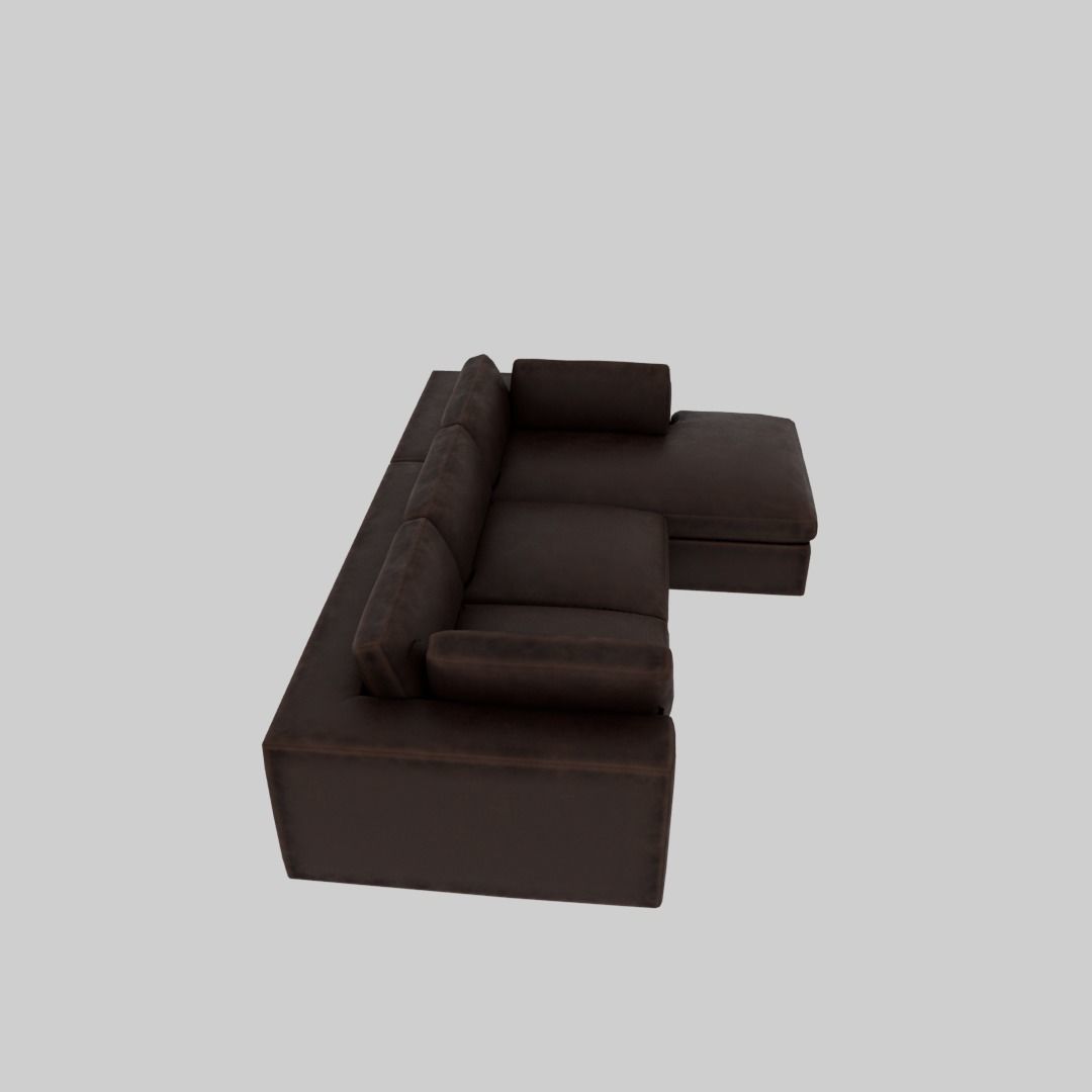 Leather sofa 3D model_7