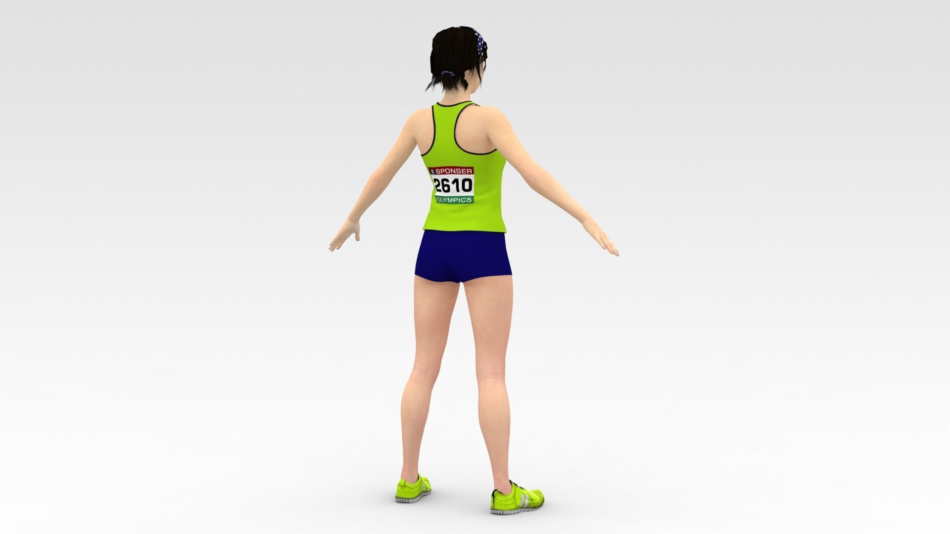 Athlete Runner 3D model_4