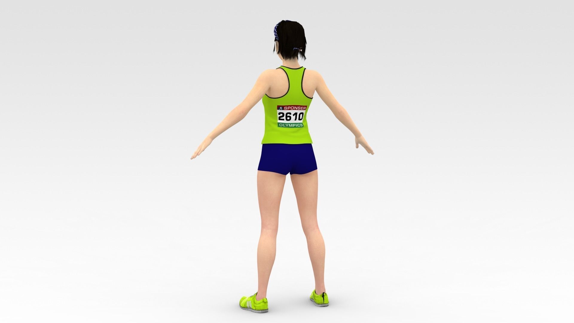 Athlete Runner 3D model_3