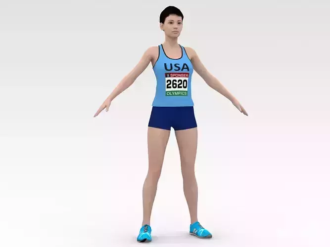 Athlete Runner  3D model