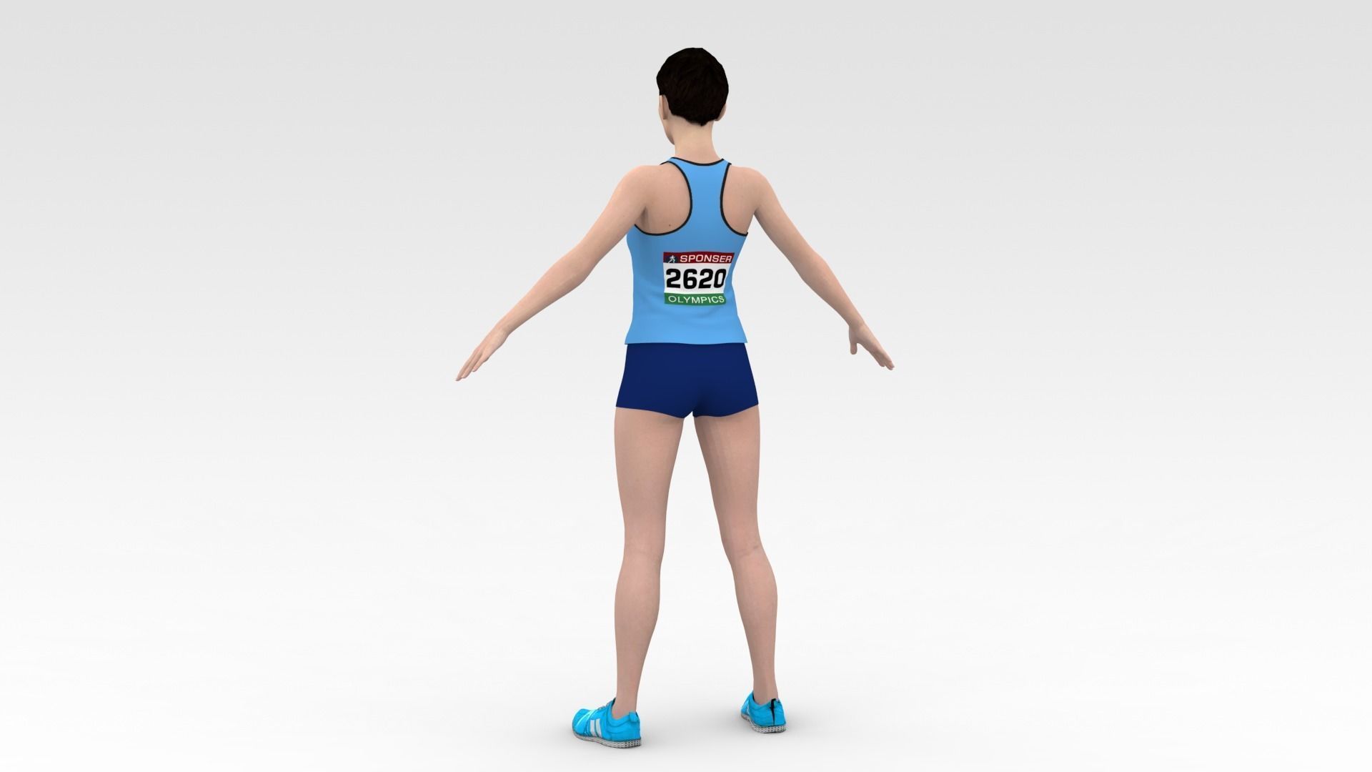 Athlete Runner  3D model_3