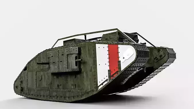 Mark IV  British tank of the First World War 3D model