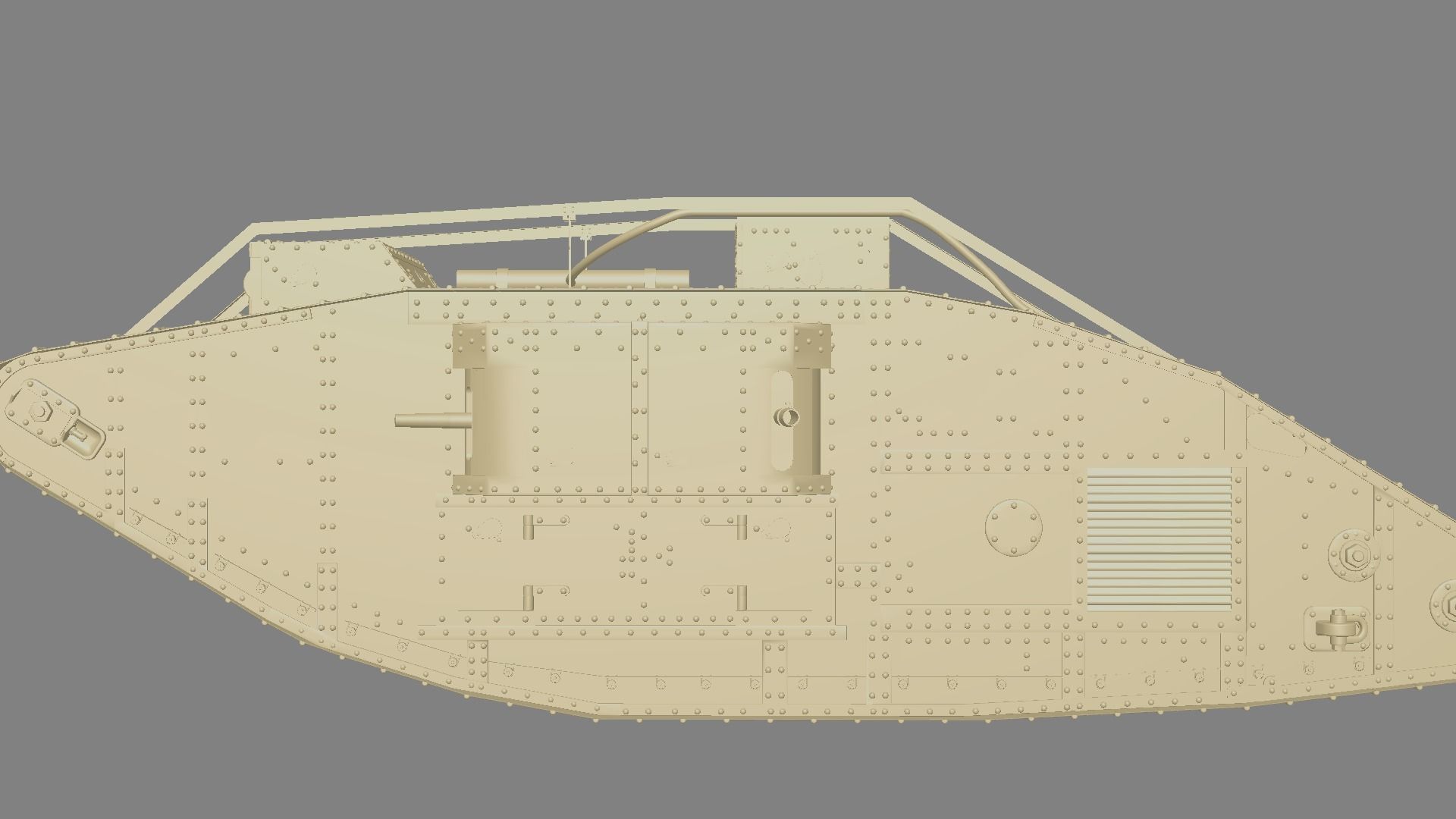 Mark IV  British tank of the First World War 3D model_3