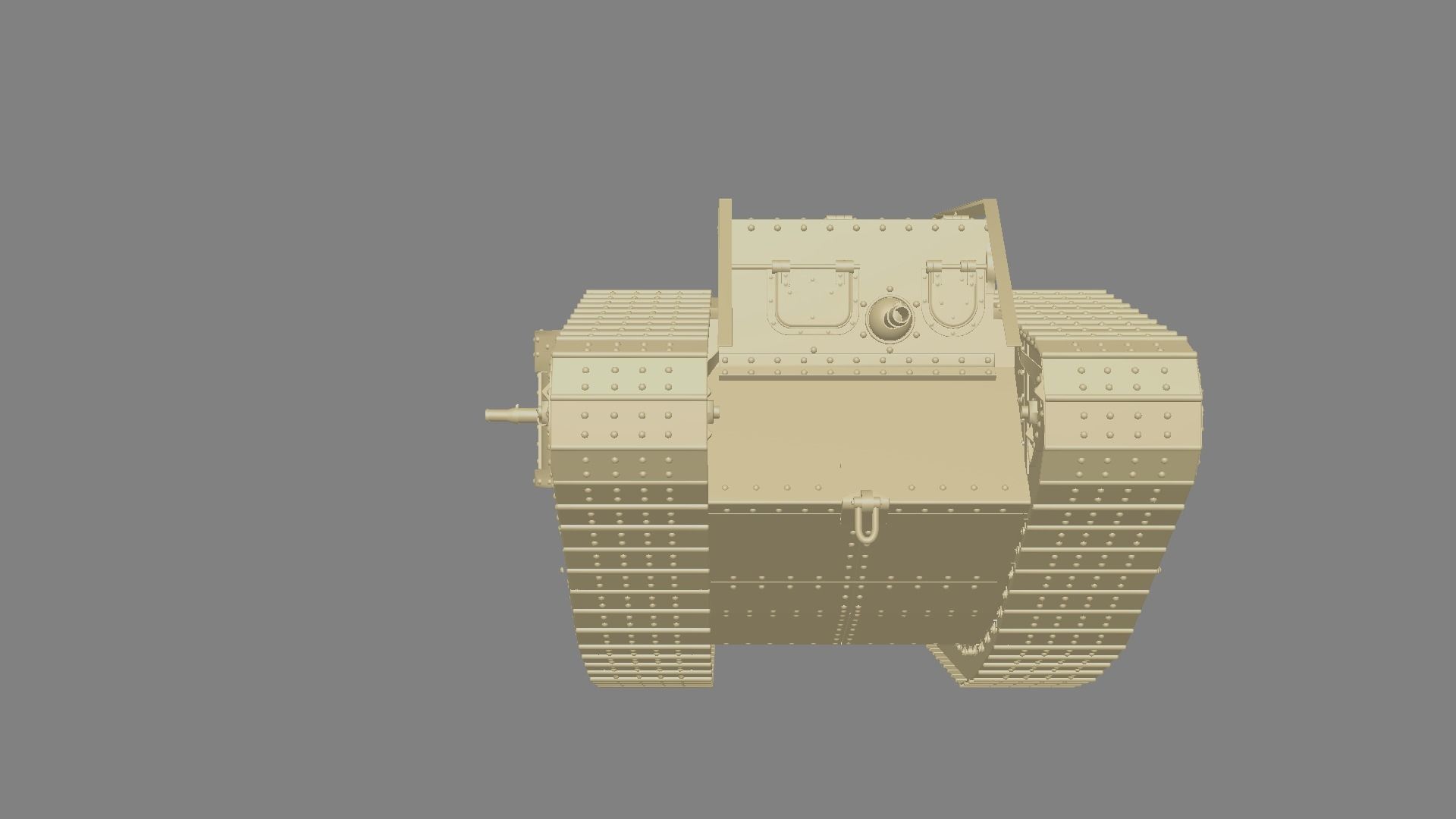 Mark IV  British tank of the First World War 3D model_4