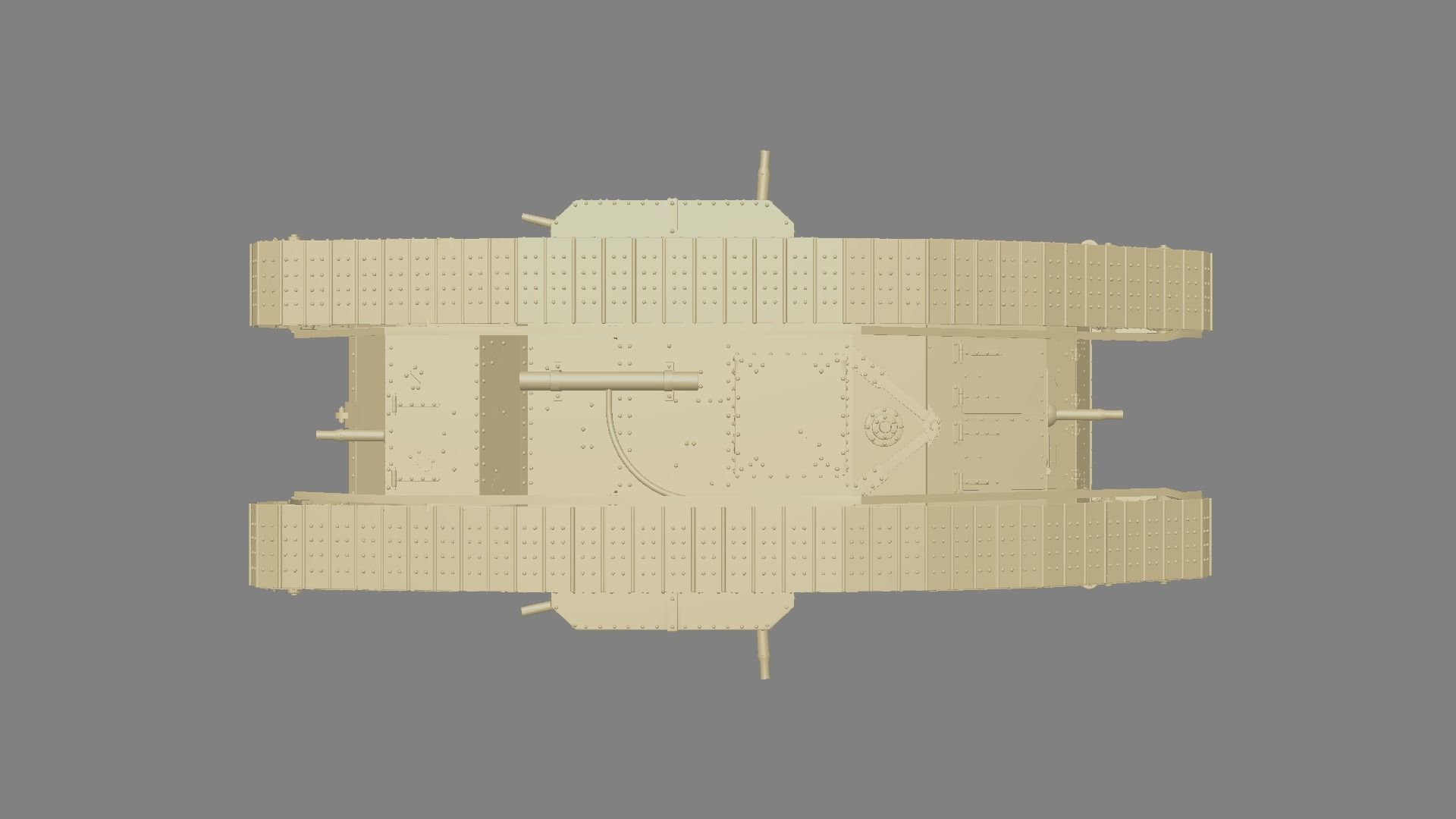 Mark IV  British tank of the First World War 3D model_6