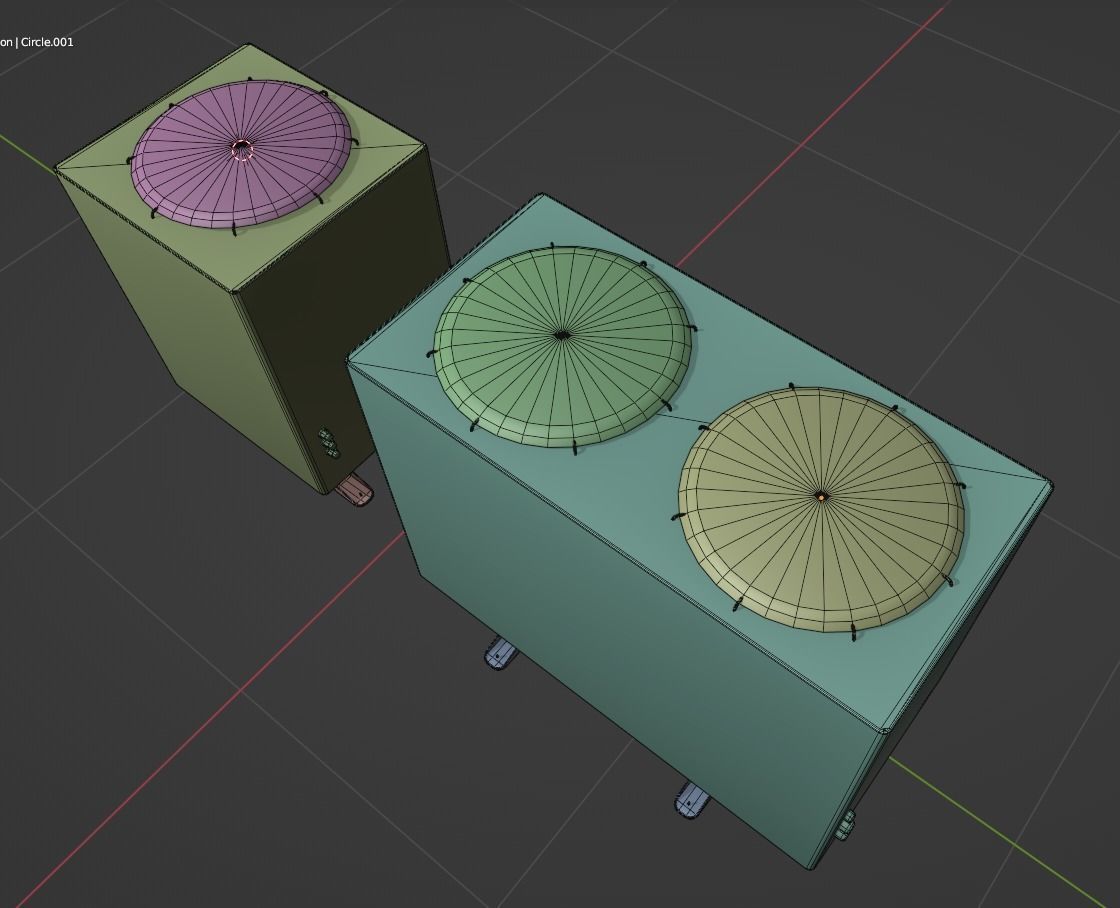 Pbr Air conditioner outdoor unit- Weathered Low-poly 3D model_11