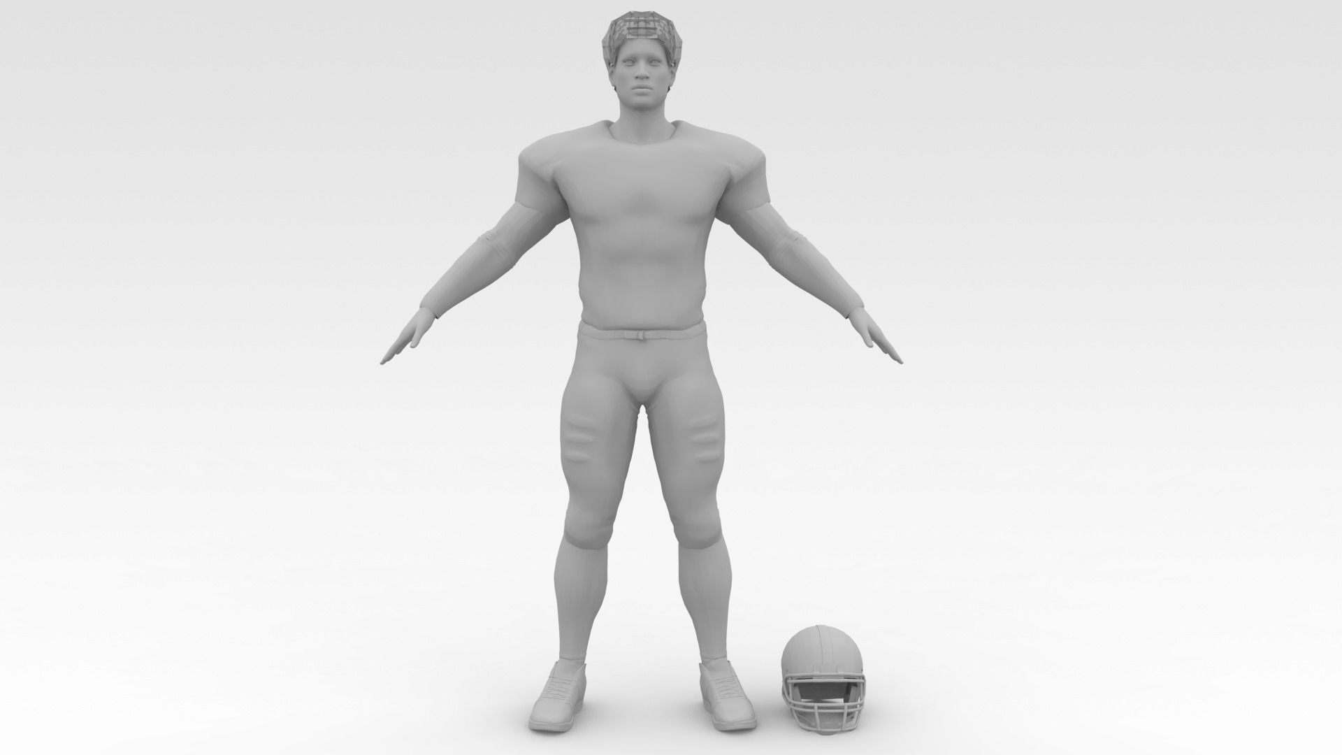 American Football Player V4 3D model_7