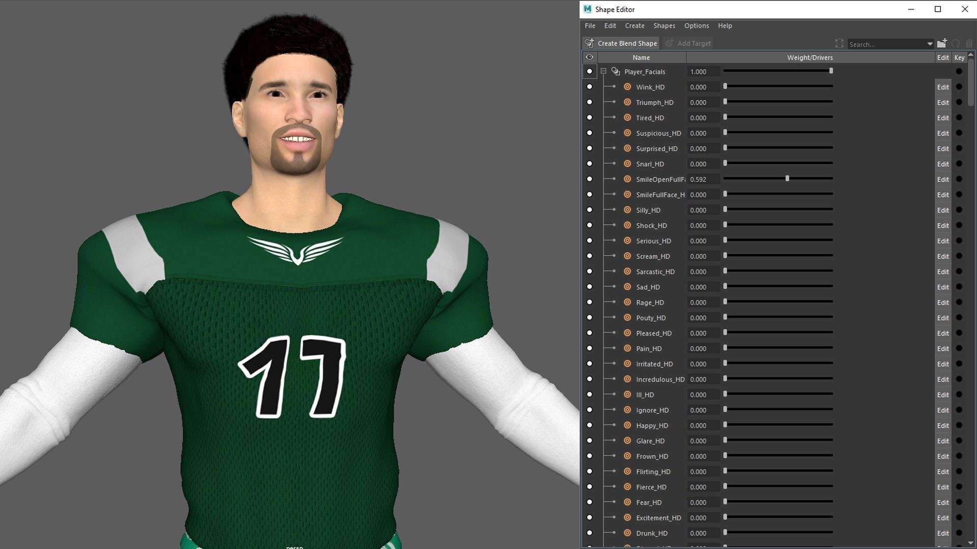 American Football Player V4 3D model_8