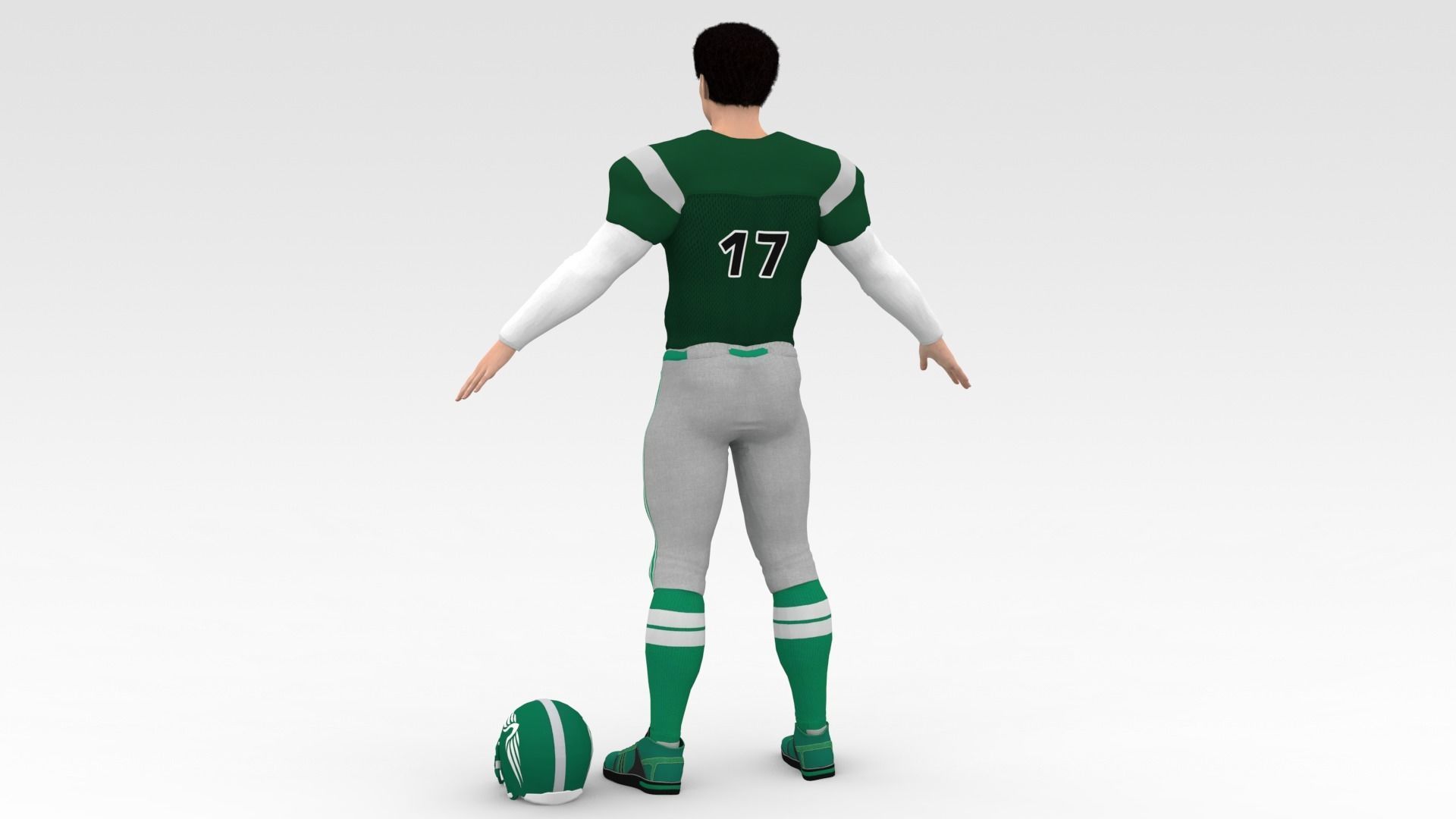 American Football Player V4 3D model_3