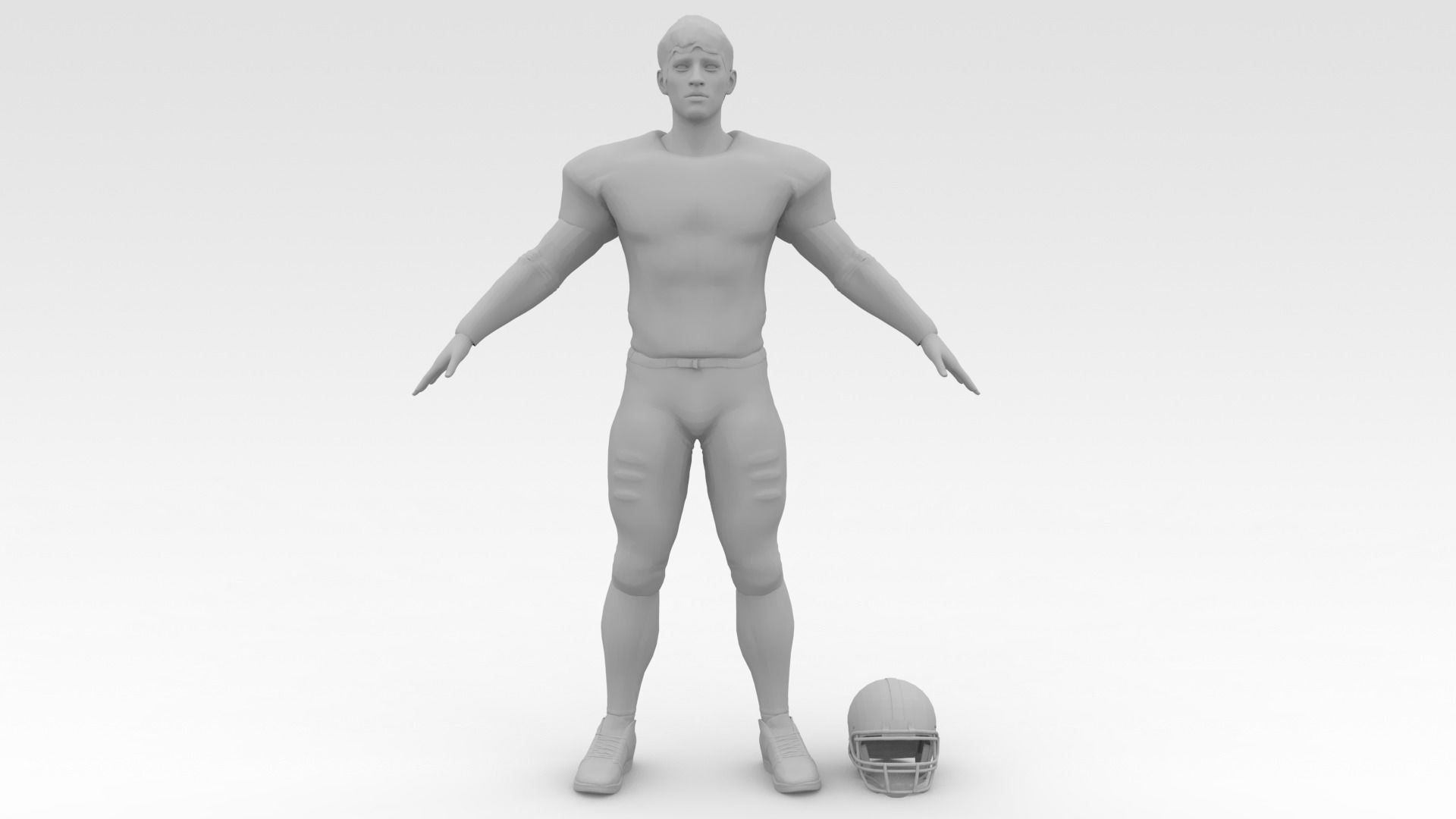 American Football Player V5 3D model_7