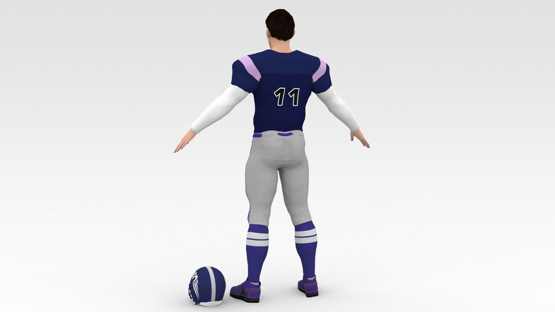 American Football Player V5 3D model_3