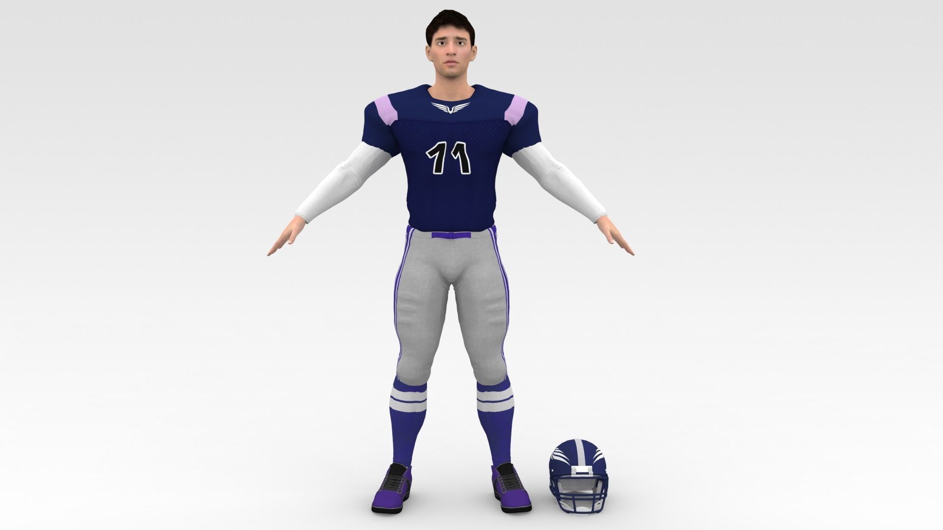 American Football Player V5 3D model_6