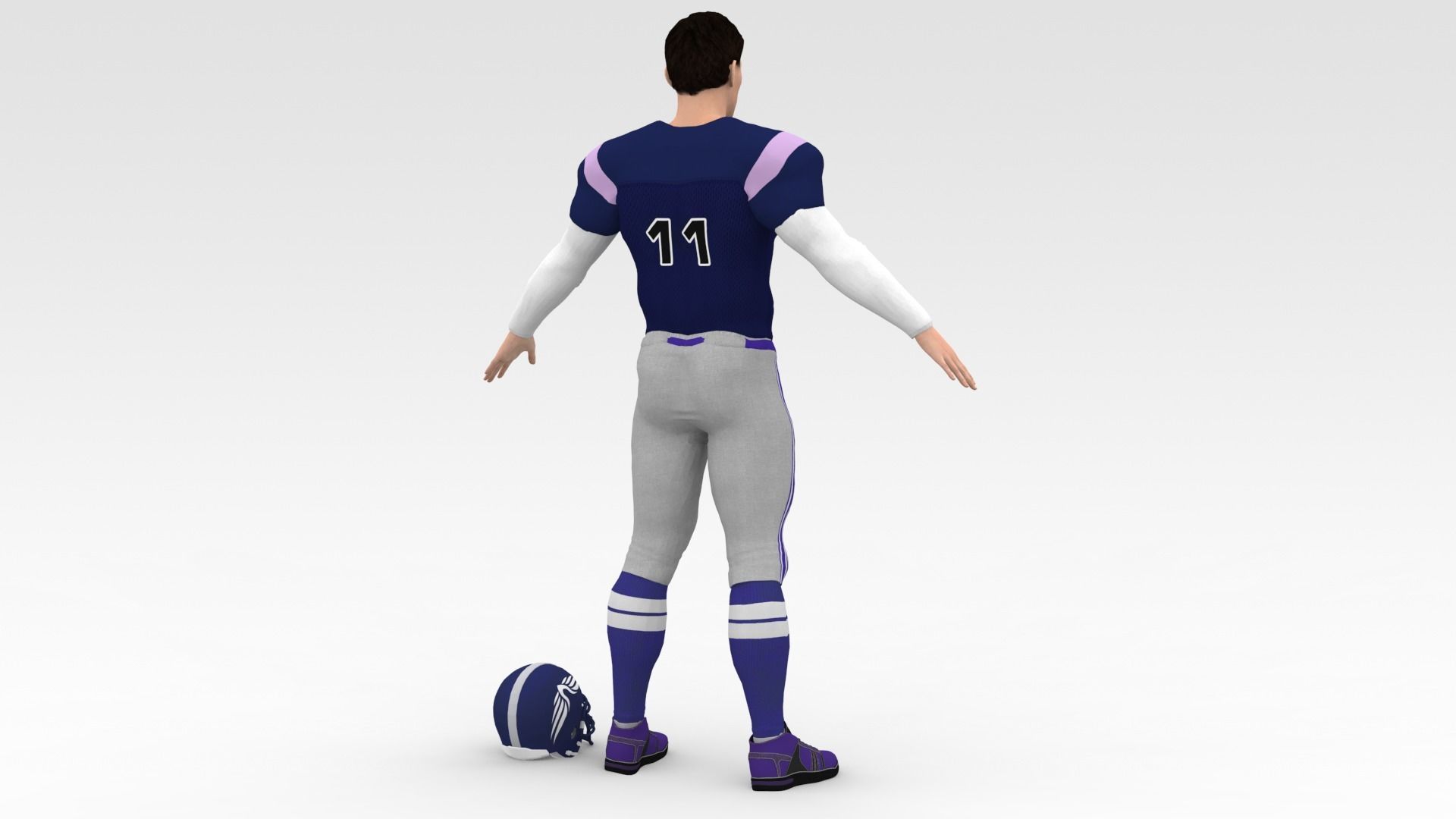 American Football Player V5 3D model_4