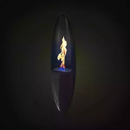 Fireplace fire bowl with flames