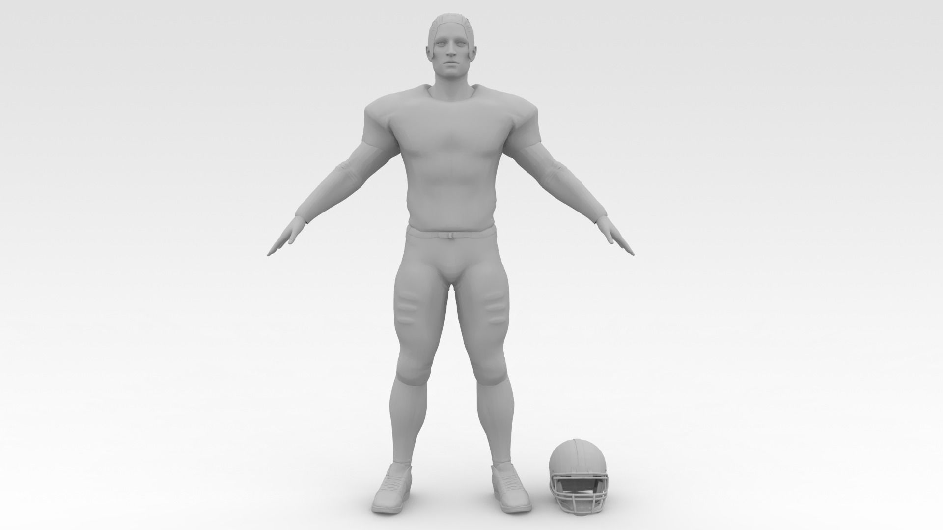 American Football Player V6 3D model_7