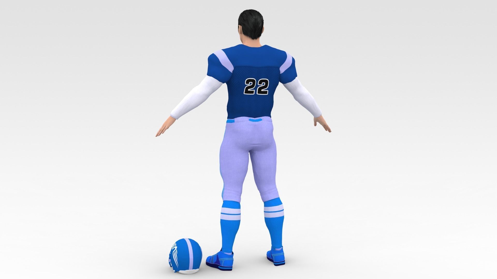 American Football Player V6 3D model_3