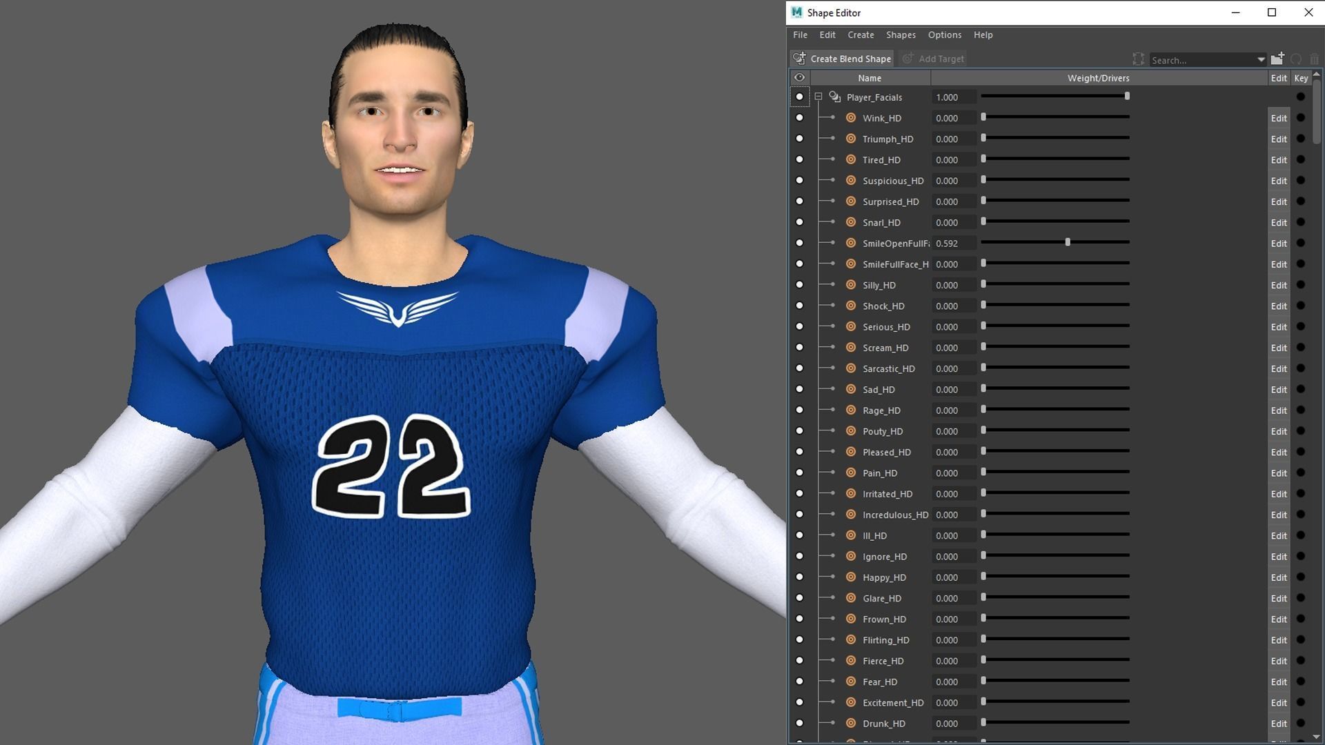 American Football Player V6 3D model_8