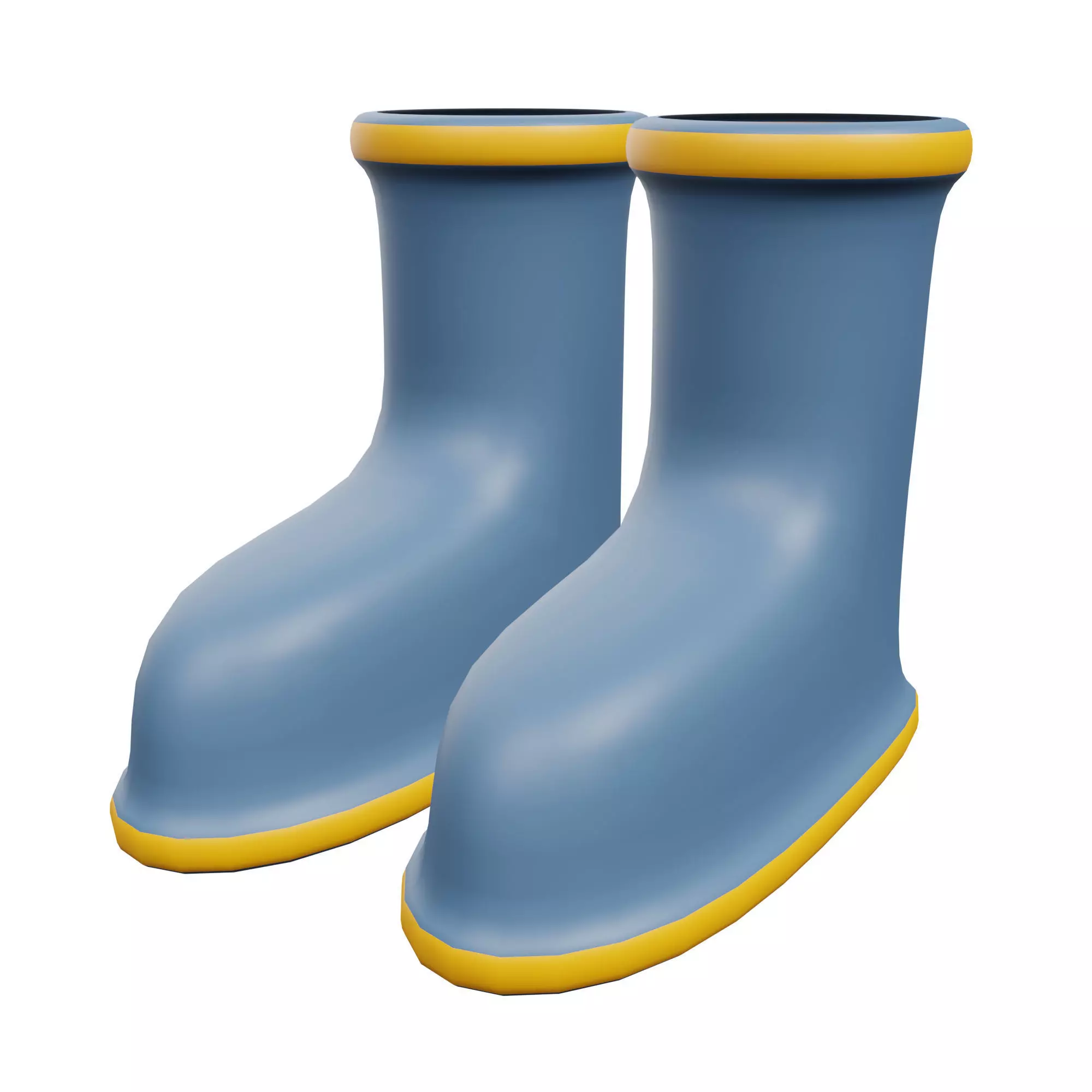 Boots for Farming Low-poly 3D model_0
