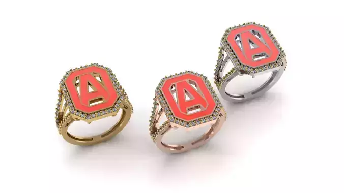 Alphabet Letters Ring A