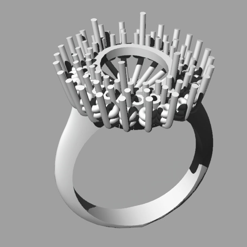 Emerald Diamond Engagement Ring Promise NC15f22 OVAL 3D print model_4