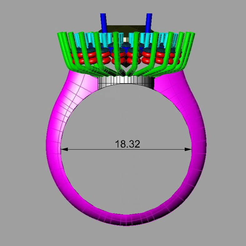 Emerald Diamond Engagement Ring Promise NC15f22 OVAL 3D print model_9