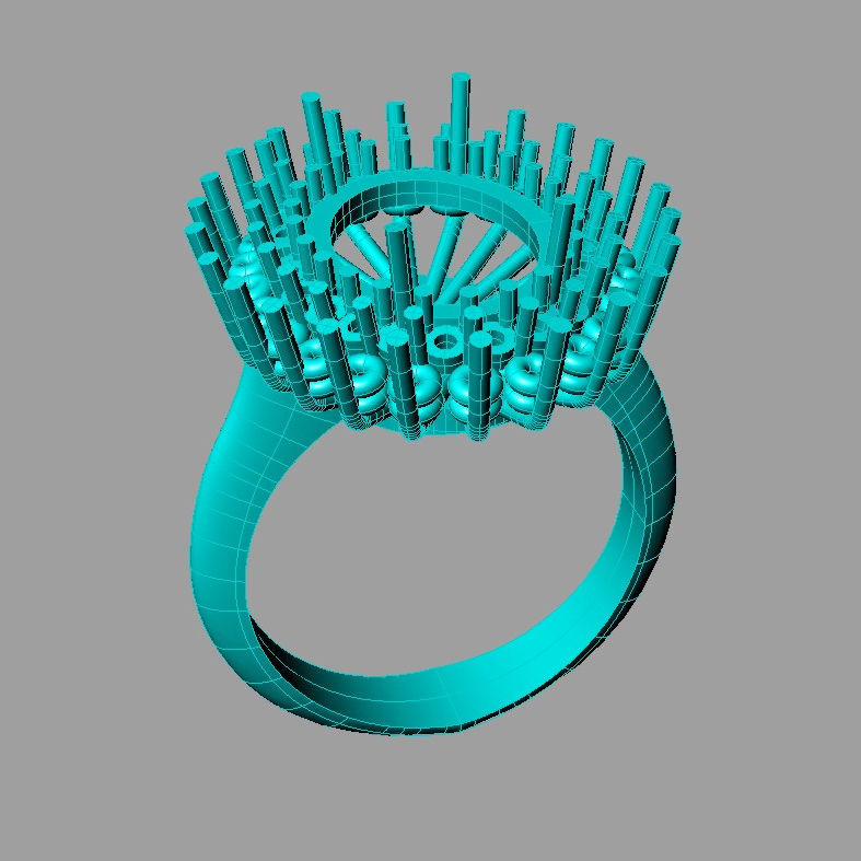 Emerald Diamond Engagement Ring Promise NC15f22 OVAL 3D print model_5